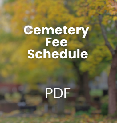 Cemetery Fee Schedule Graphic